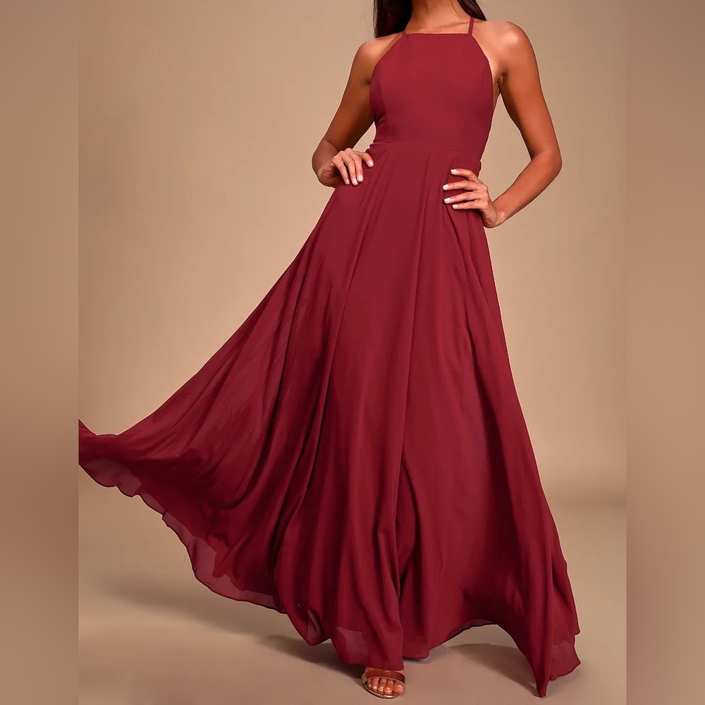 lulus mythical kind of love wine red maxi dress